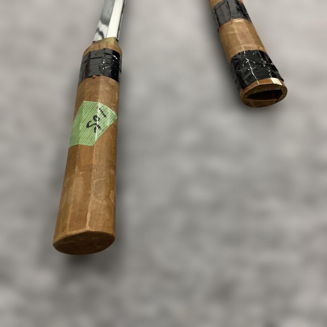 未開刃，模造刀、白鞘 刀 剣 長尺模造刀 木製ハンドルの湾刀 約100cm 紫鞘