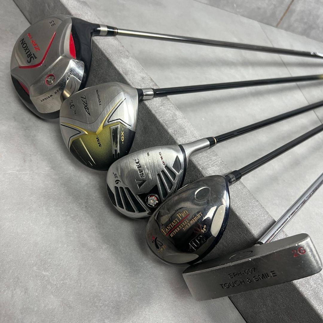 スリクソン　テーラーメイドなど　初心者おすすめ　メンズゴルフ12本セット　右