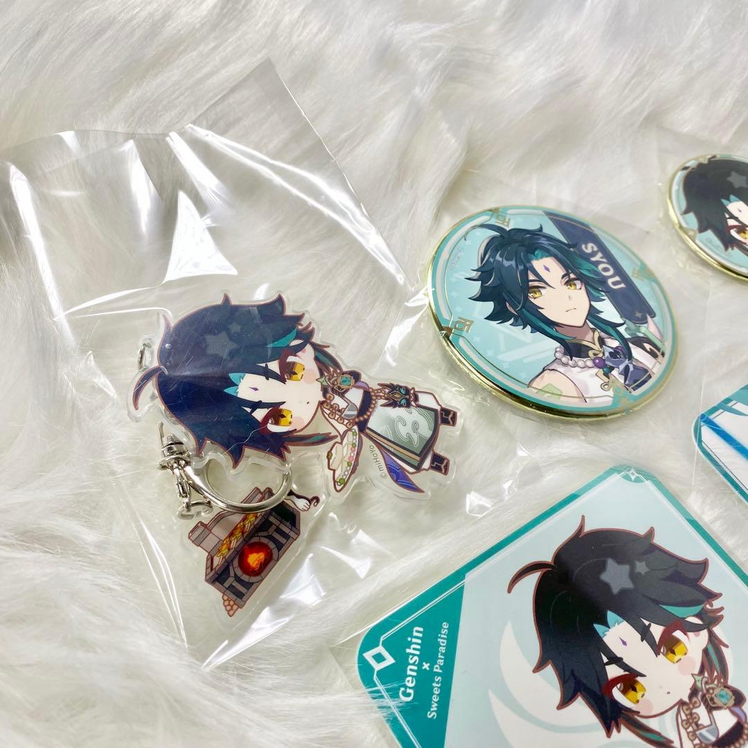 スイパラ　原神　魈　缶バッジ2　キーホルダー　コースター2 セット