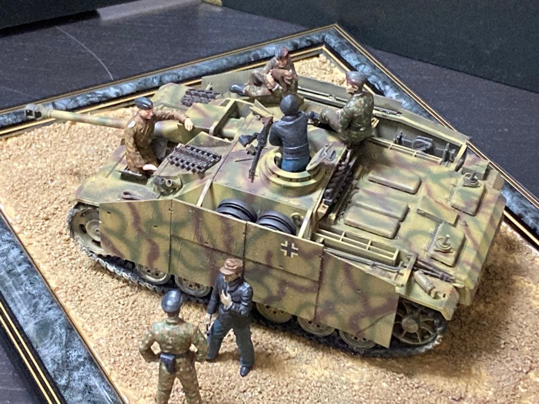 タミヤ　1/35 ドイツ軍　三号突撃砲G型　ヴィネット　完成品ジャンク