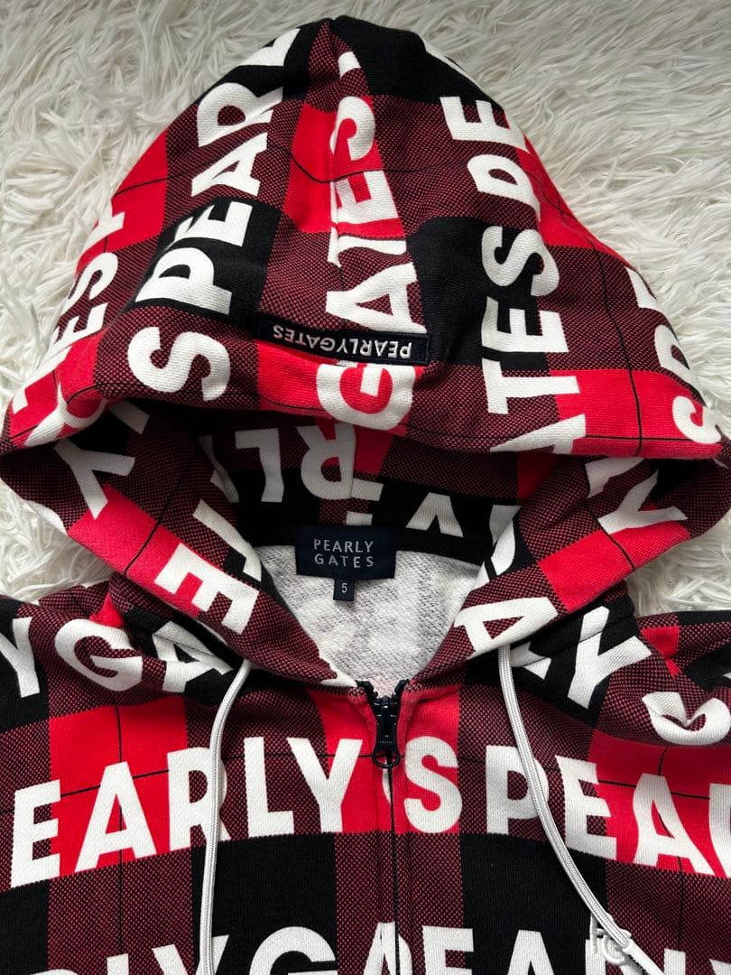 PEARLY GATES ロゴプリントスウェットパーカー パンツ セットアップ