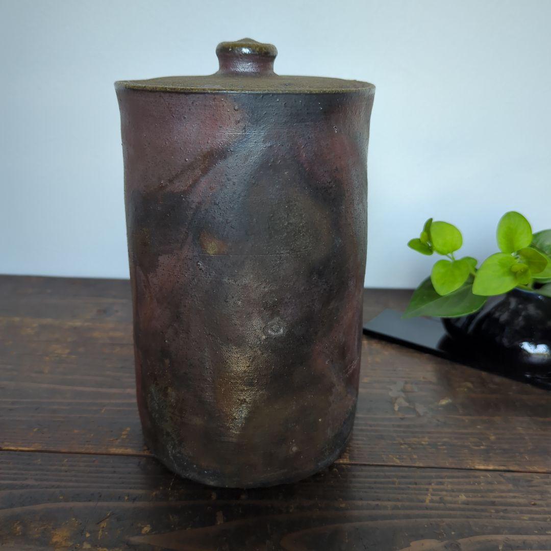 骨董品　陶芸　茶道具　備前焼　水指 細水指　宝山窯　森善一郎（陶号　宝山）