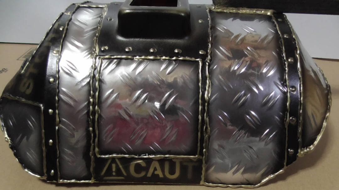 ハンドシールド アーク 改造マスク 工具/DIY 溶接面 シマ板 メッキ風