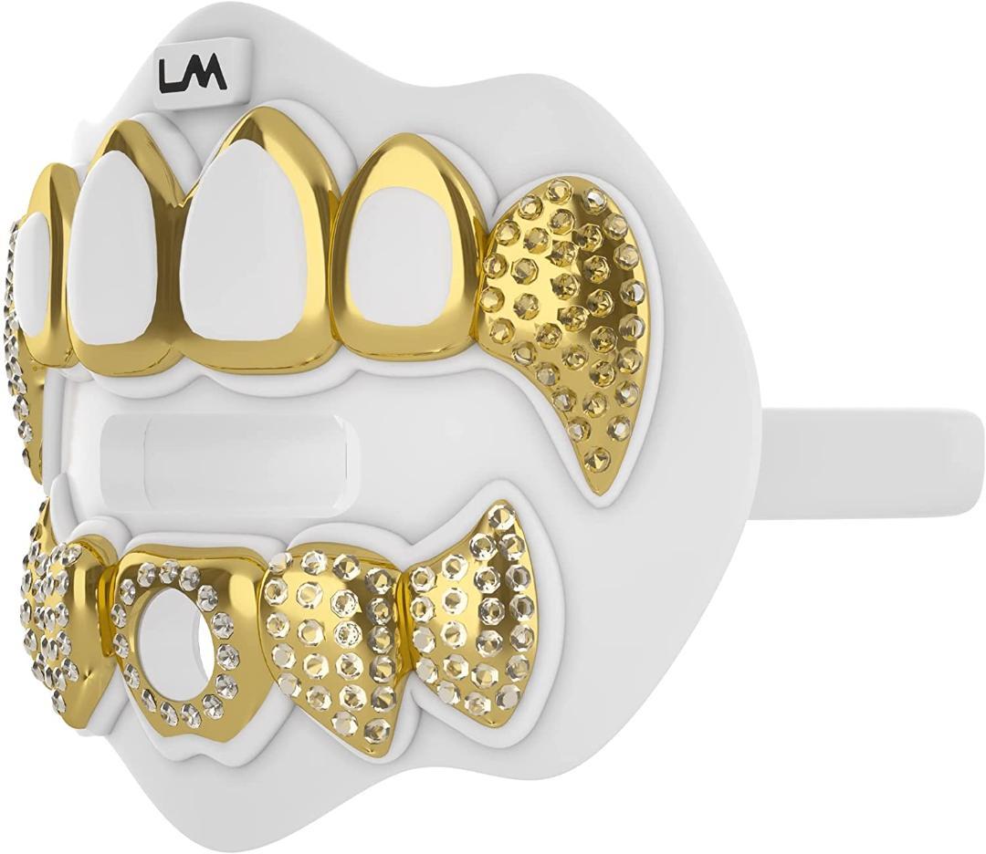 【特価】Loudmouth3Dクローム グリルズブリン ホワイト／ゴールド