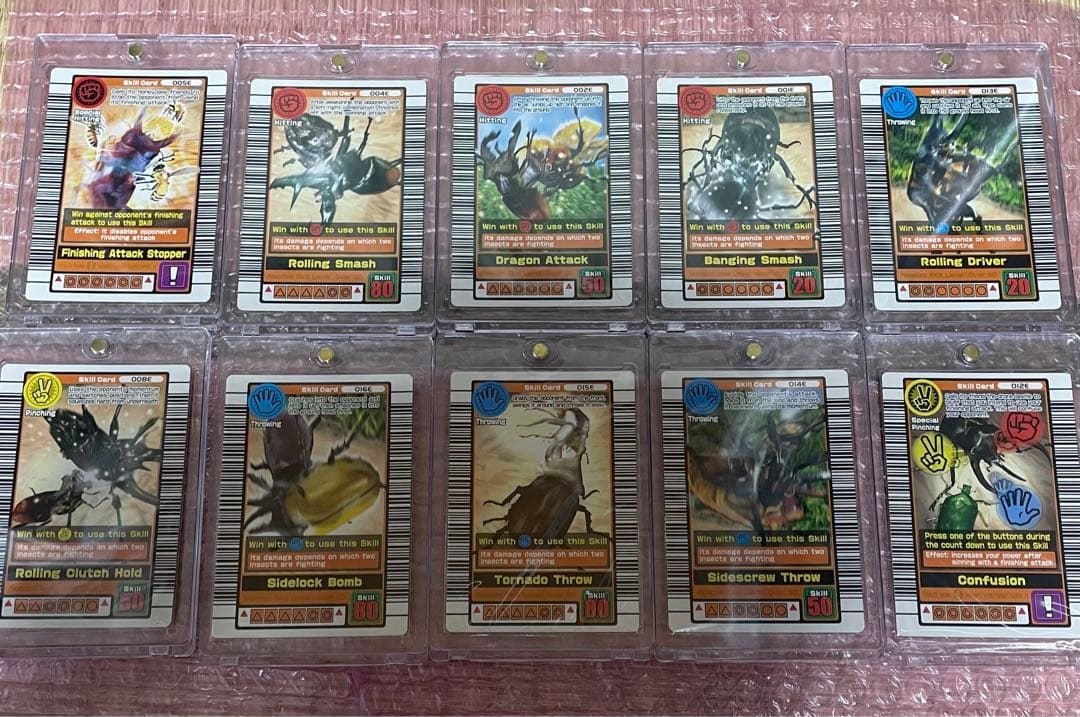 ムシキング　英語版技カード一式　16枚セット