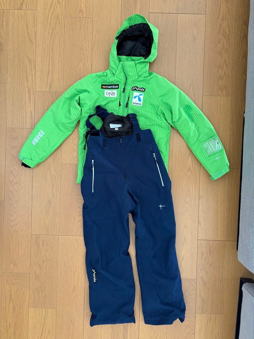 フェニックススキーウェアセット（緑・紺）160