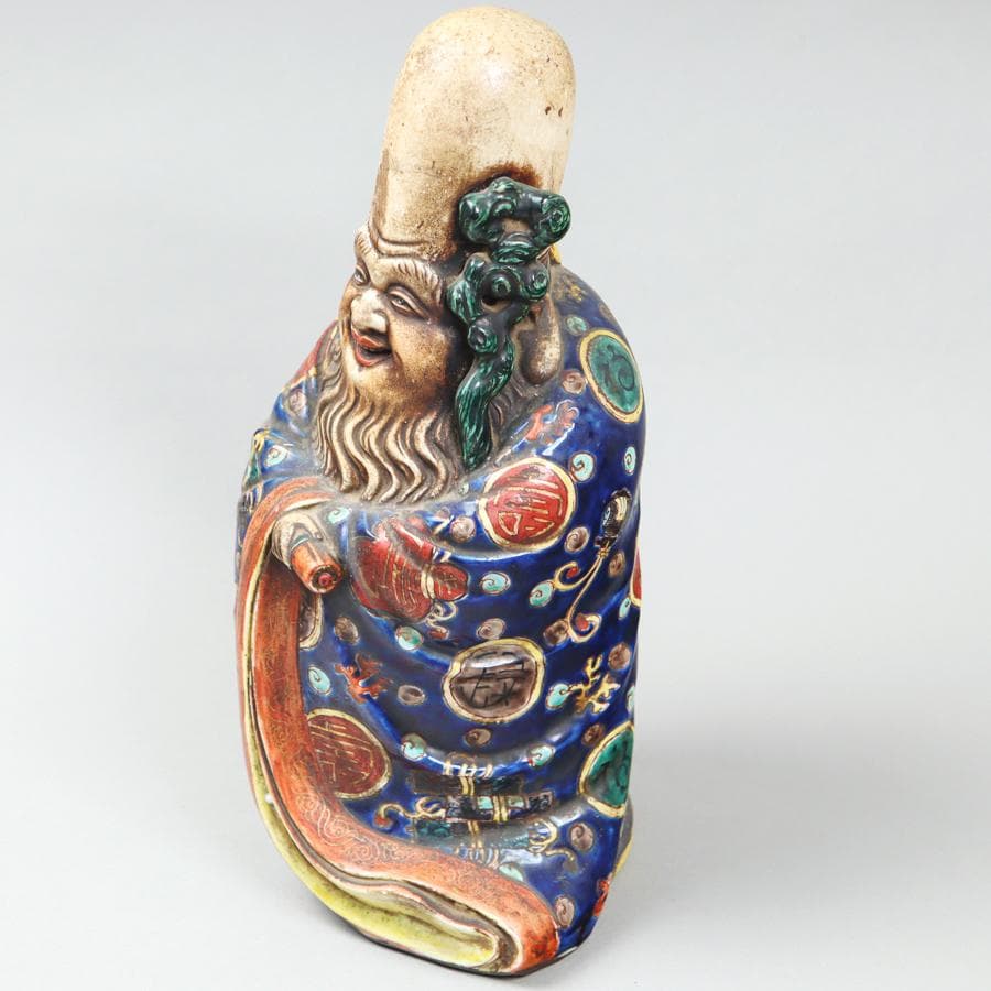 賢人像 37cm 福禄寿 福の神 置物