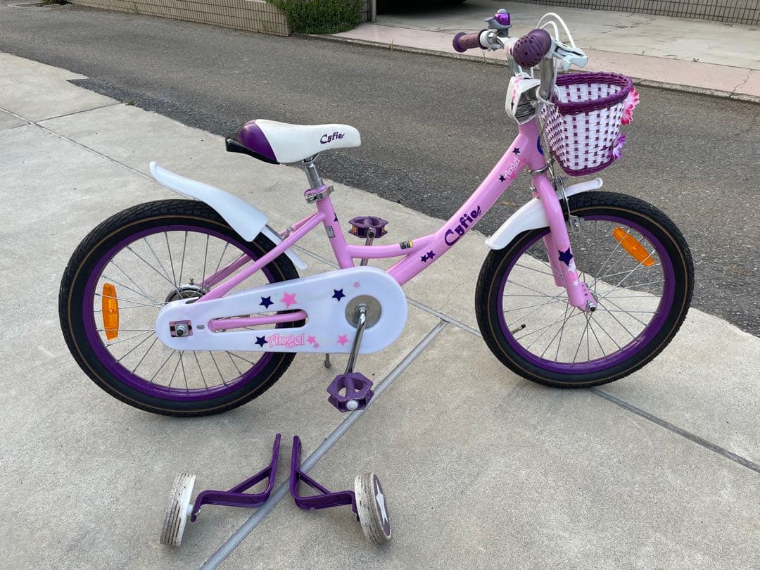 【引取限定】子供用自転車 18インチ ピンク 中古 美品