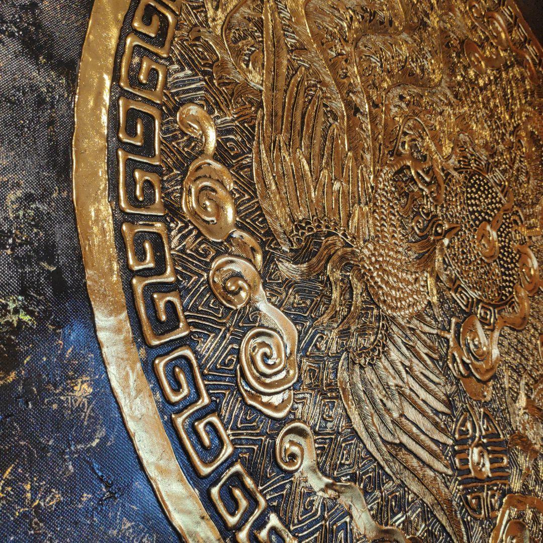 金鍍金鳳凰龍図