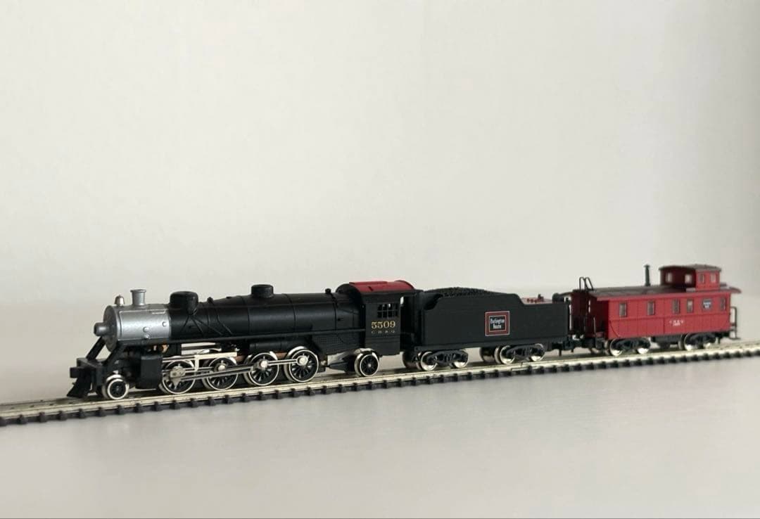 メルクリン　ミニクラブ 　バーリントンルート　ミカド大型蒸気機関車&カブース