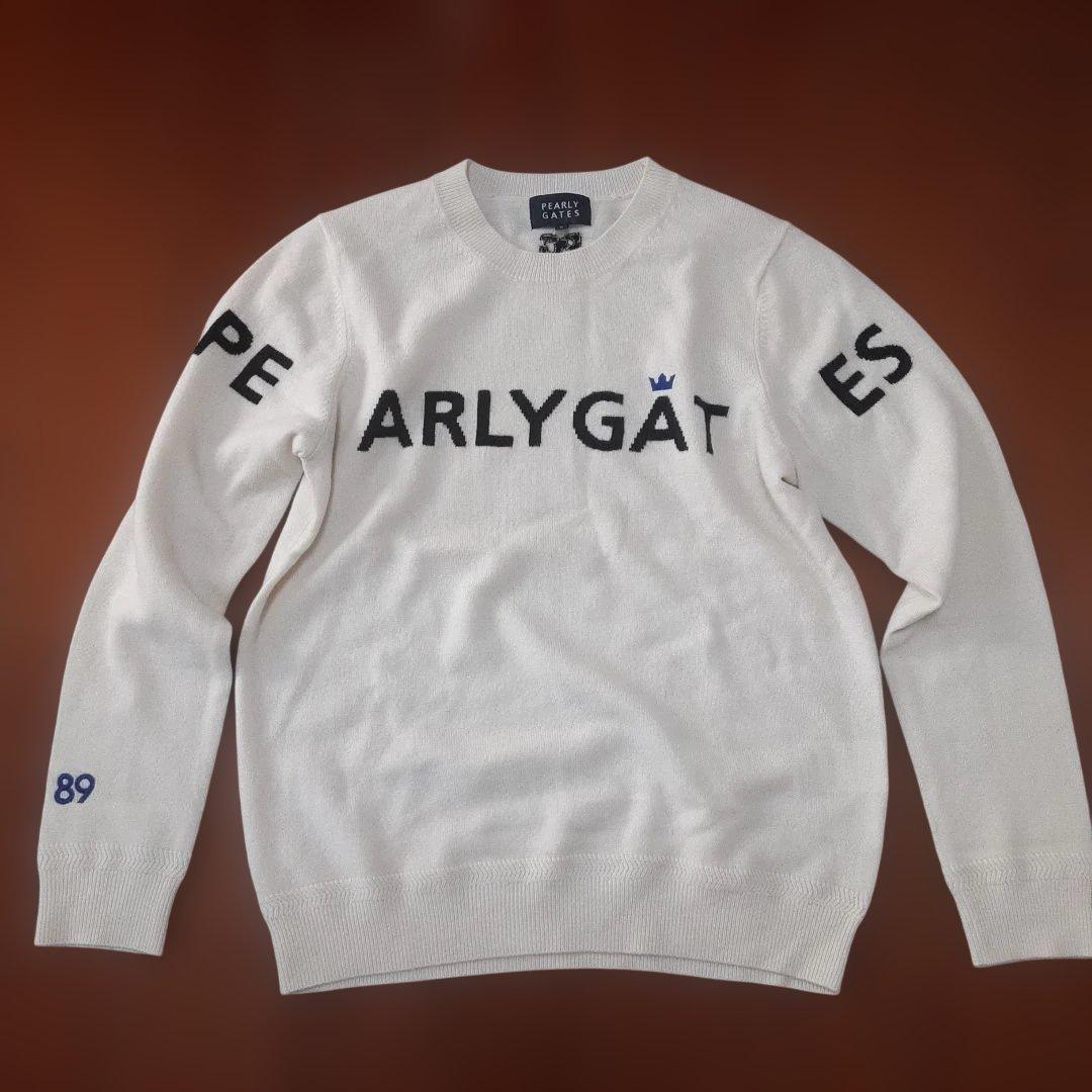 美品　PEARLY GATES ロゴ入り　レディース　カシミヤセーター０
