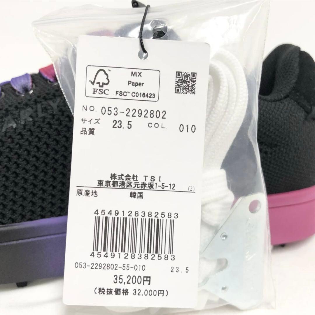 PEARLY GATES メッシュスニーカー 黒/紫/ピンク