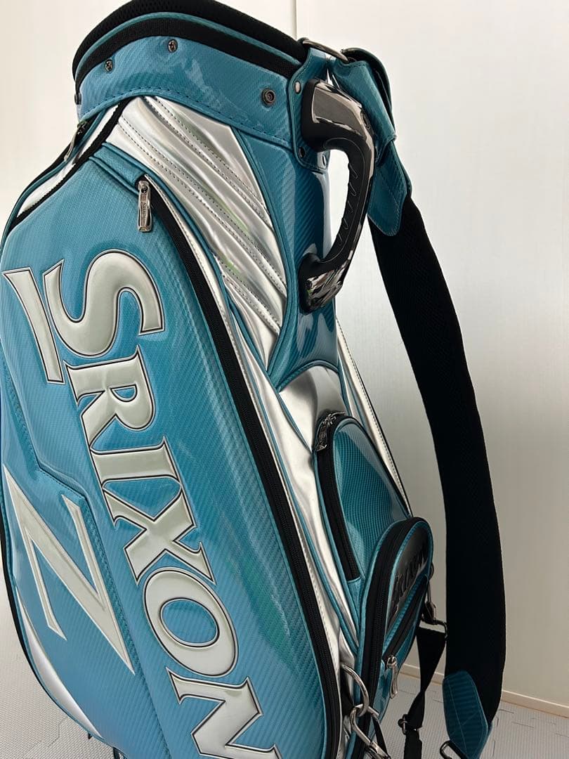 希少 ダンロップ スリクソン キャディバッグ エナメル　水色