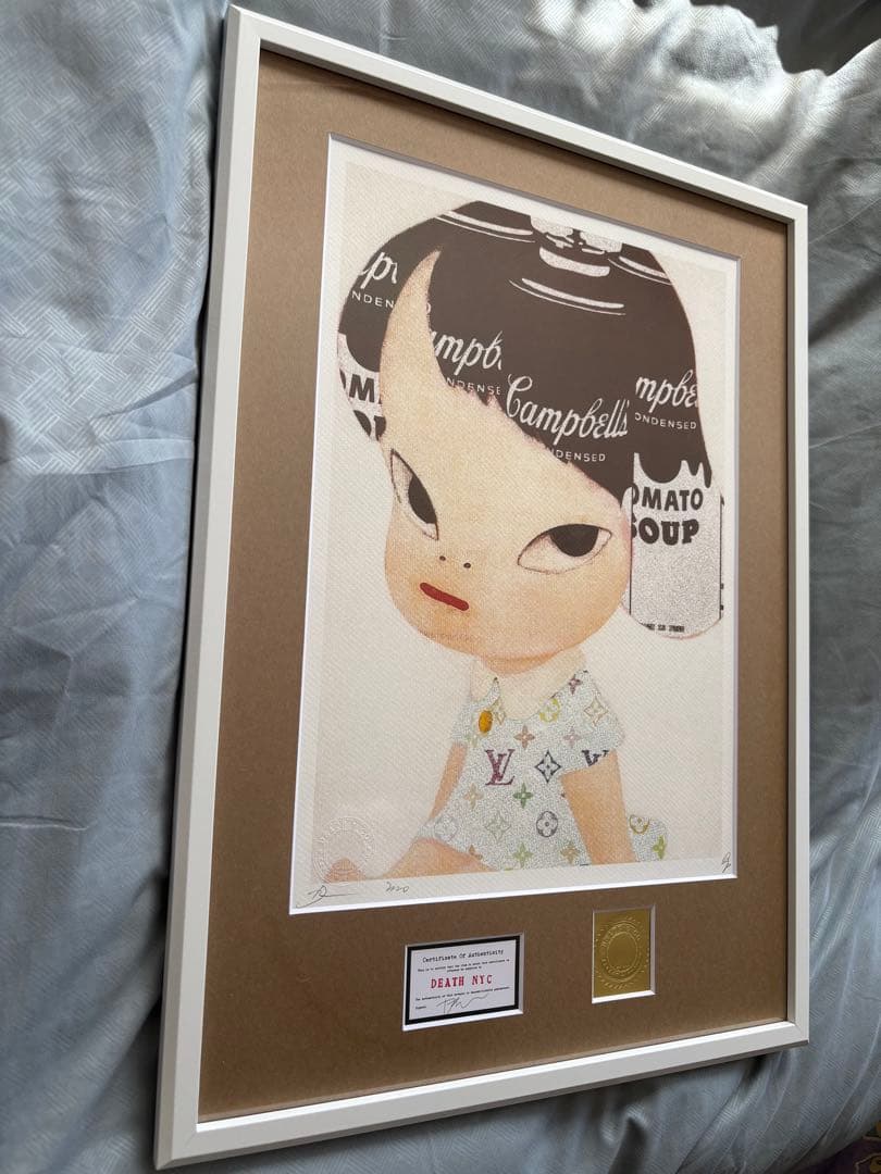 ②マット額装付/DEATHNYC/限定アートポスター/奈良美智/シルクスクリーン