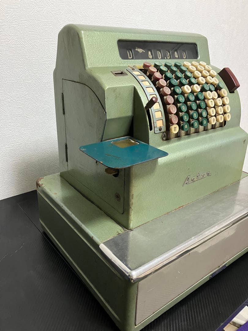 【希少・昭和レトロ】ASTER 手回しレジスター アンティーク インテリア