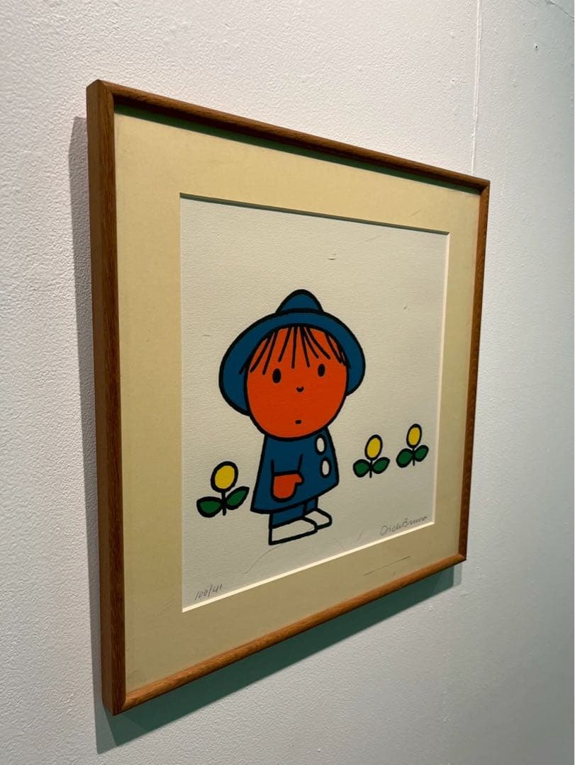 ディック・ブルーナ「フラワー」オリジナルリトグラフ　直筆サイン