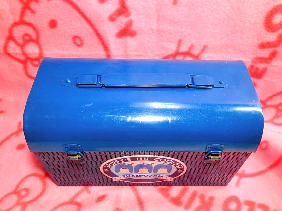 サンリオ 当時物 タキシードサム 金属製 ツールボックス 小物入れ 収納 工具箱