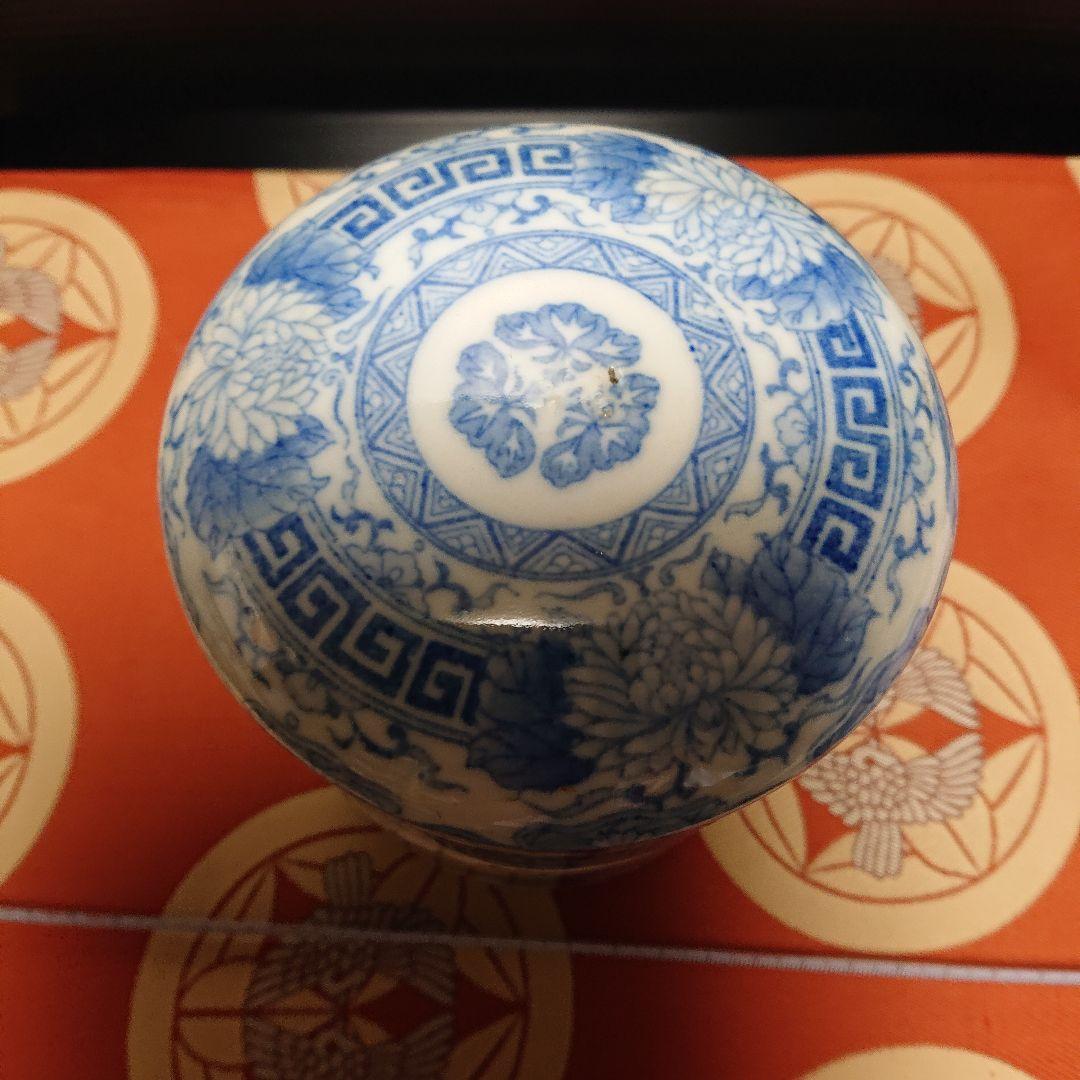 陶器、古美術白磁染付、重箱