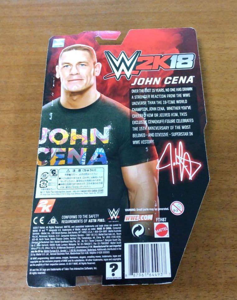 WWE ジョンシナ　John Cena 限定フィギュア　直筆サインプレート