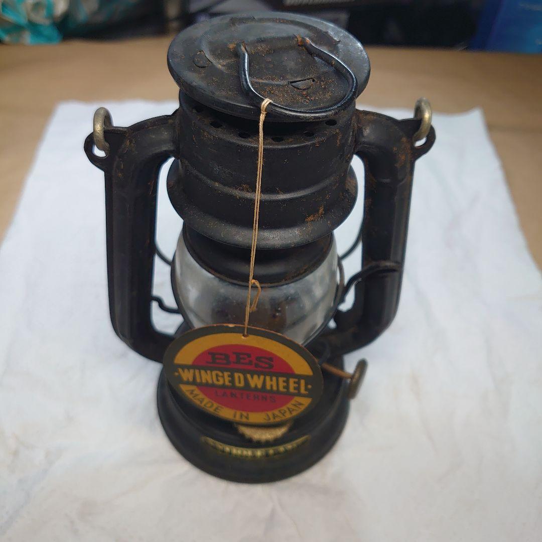 昭和レトロ　別所ランプ　ウィングドウィールハリケーンランタン　日本製