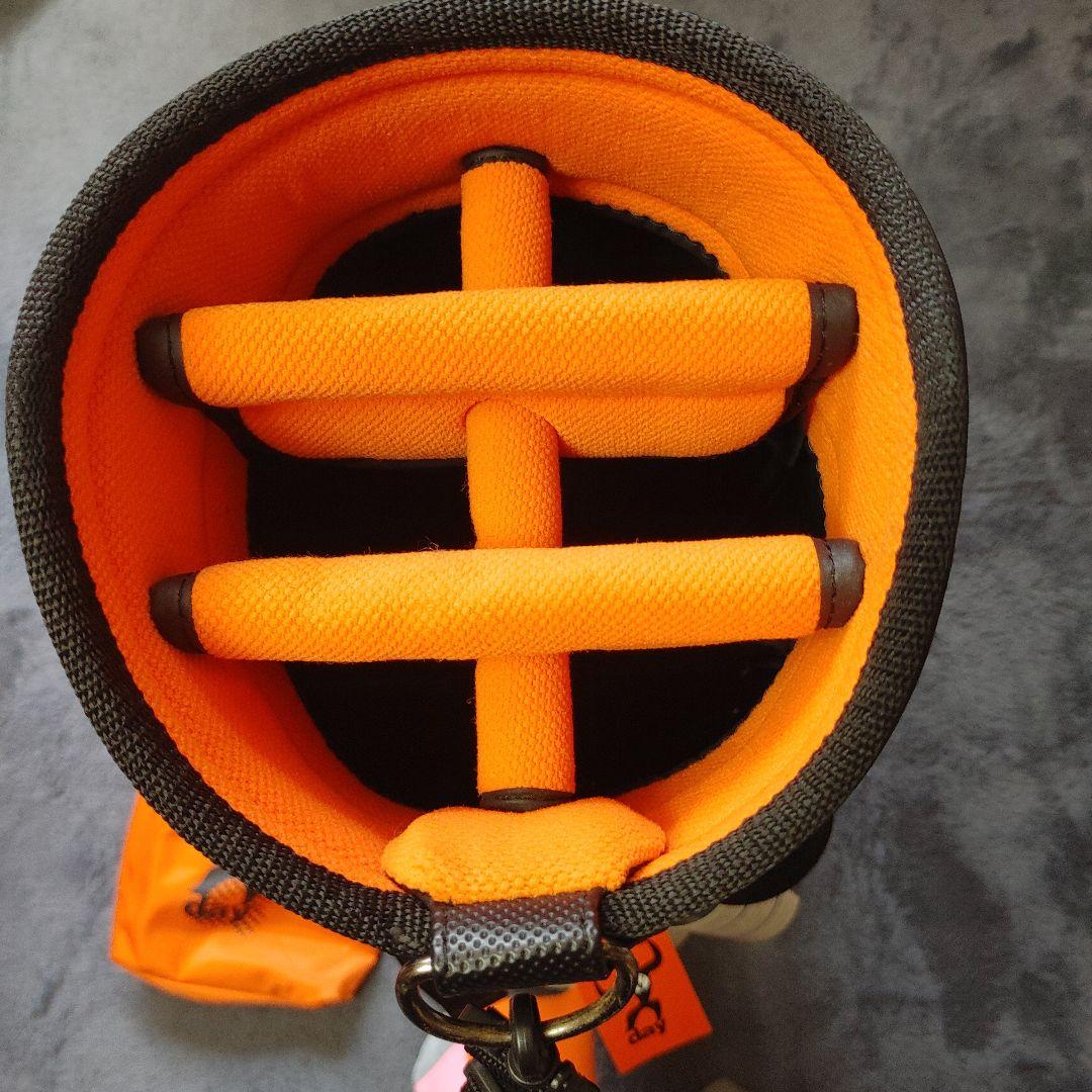 vday キャディバッグ 黒 オレンジ