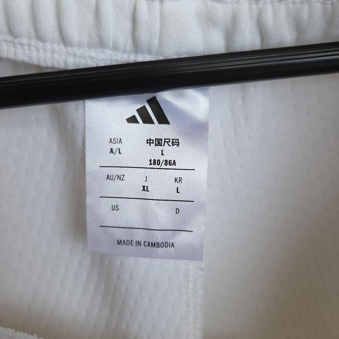 adidas　パーカーセットアップ Lサイズ　ホワイト/ブラック