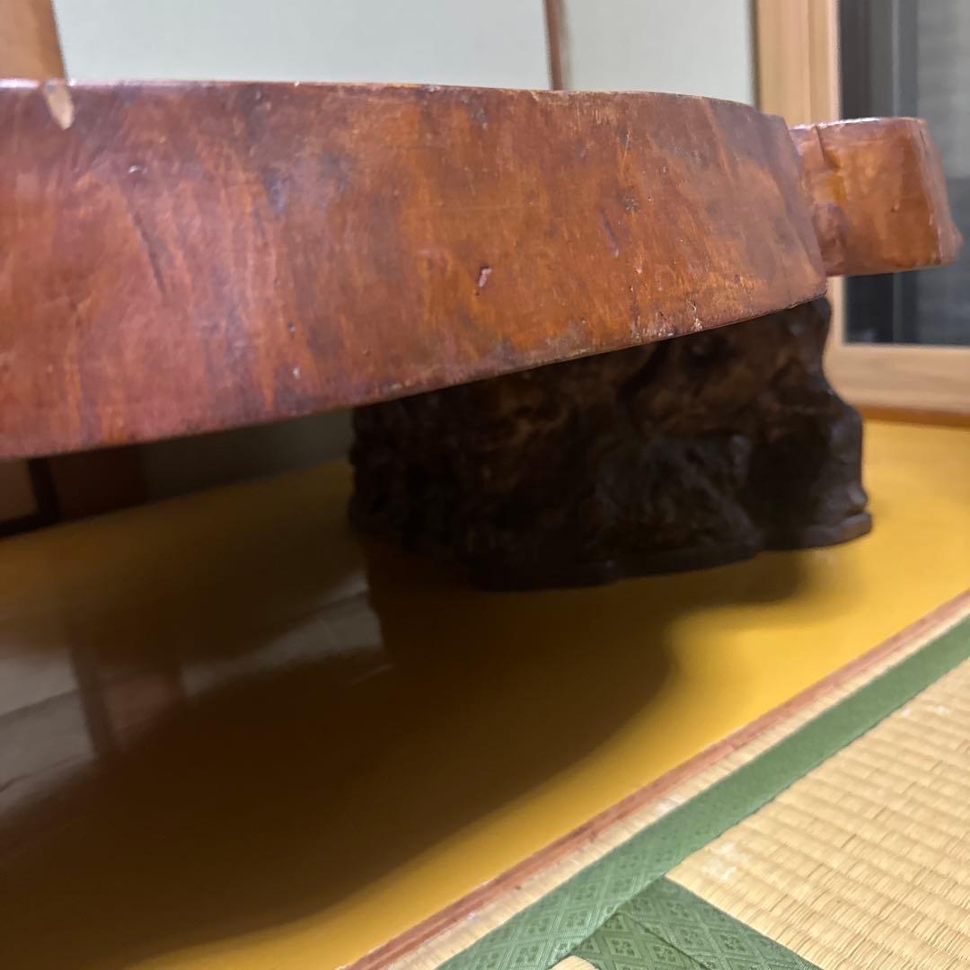 自然木の茶色座卓　一枚木