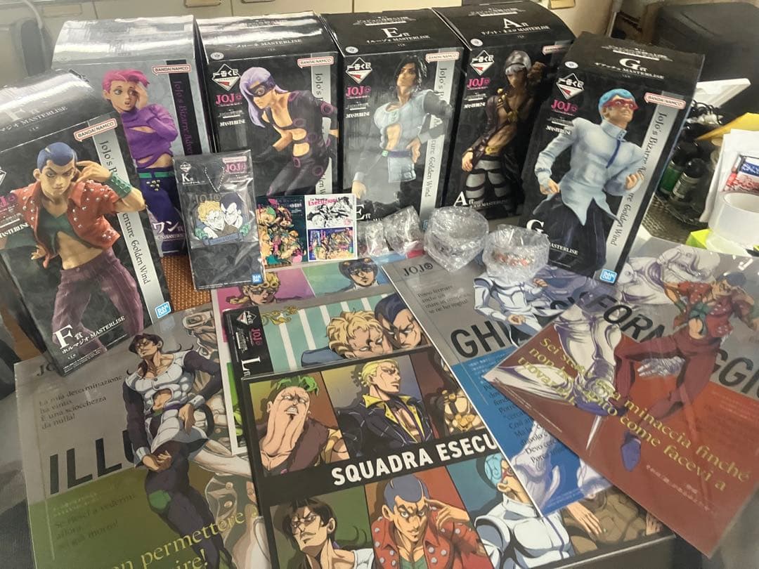 一番くじ ジョジョの奇妙な冒険 黄金の風 暗殺チーム フィギュア6体＋下位賞