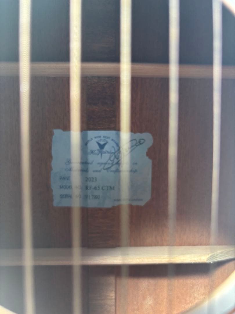 アコースティックギター　kヤイリ　rf65 カスタムカラー白　美品