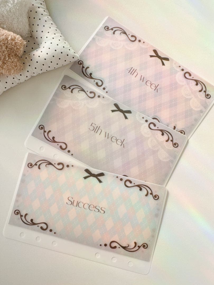 A6 refill Argyle check Week 1850円