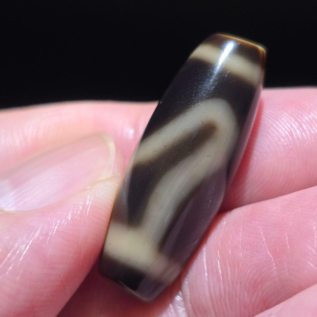 4 老礦天珠　特殊双天地靠山天珠　天珠　天然石　風水　ブレスレット　ネックレス