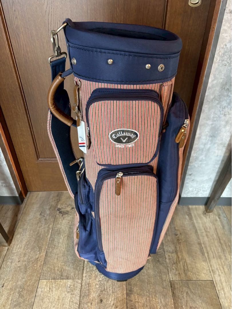 Callaway ゴルフバッグ ストライプ オレンジ/ネイビー