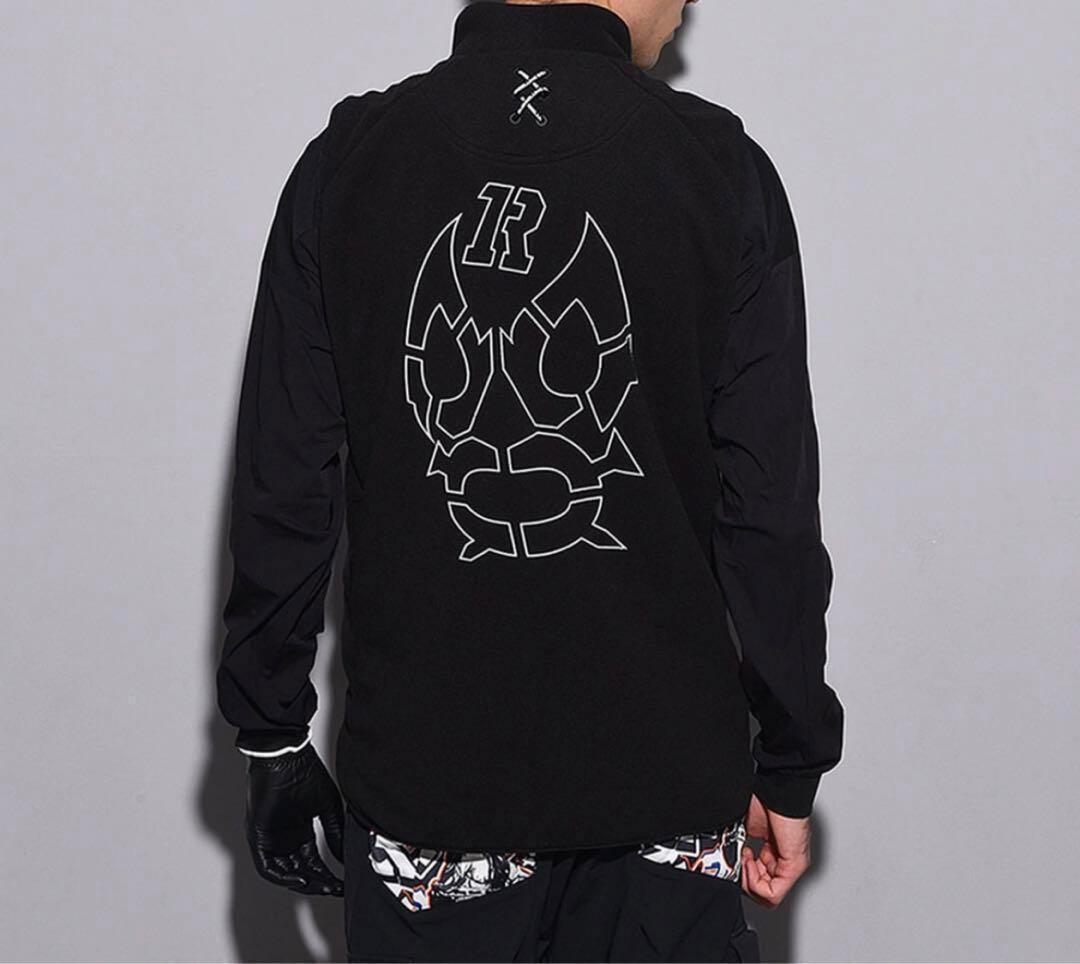 新品 ラッセルノ ゴルフ フリース ベスト ブラック M 4