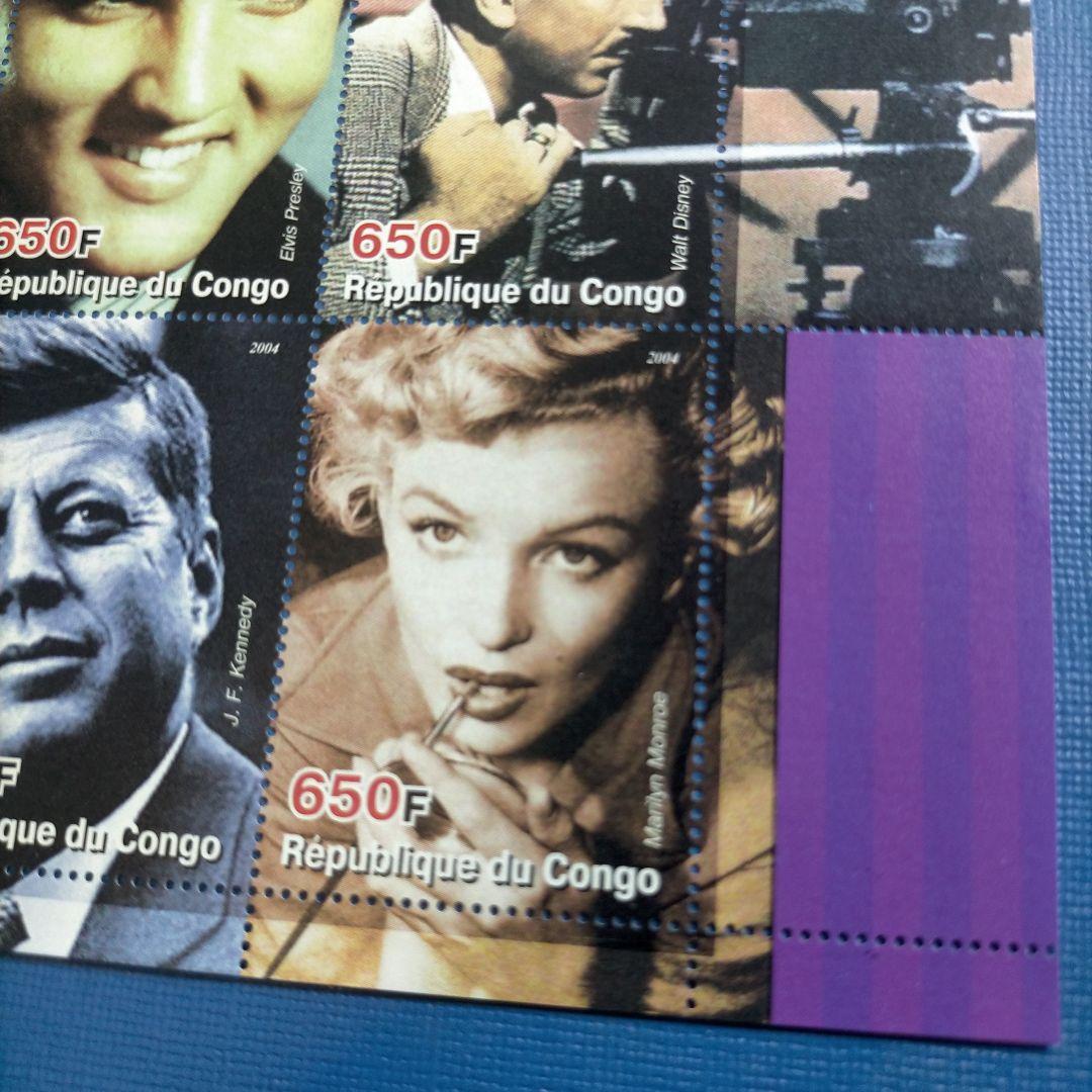 3187 外国切手 コンゴ 20世紀のアイコン 俳優有名人 マリリンモンロー