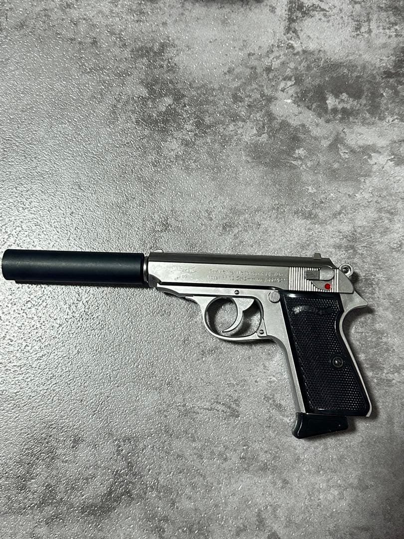 【300円off】マルゼン ワルサーPPK シルバー ガスガン 静音カスタム