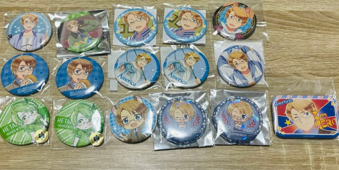 ヘタリア　アメリカ　缶バッジ