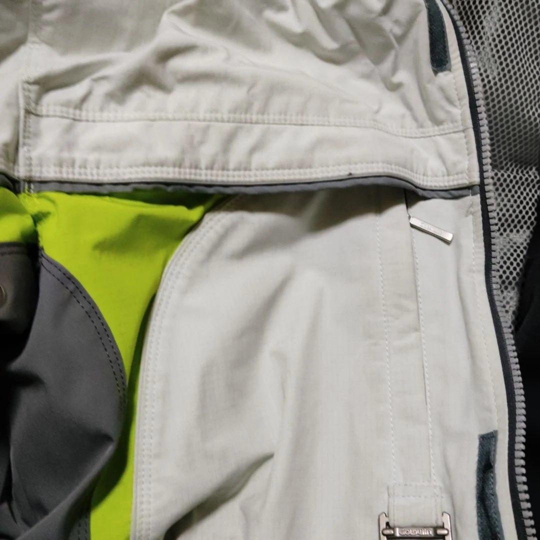 Goldwin スキーウェア メンズ ホワイト/グレー/ライム