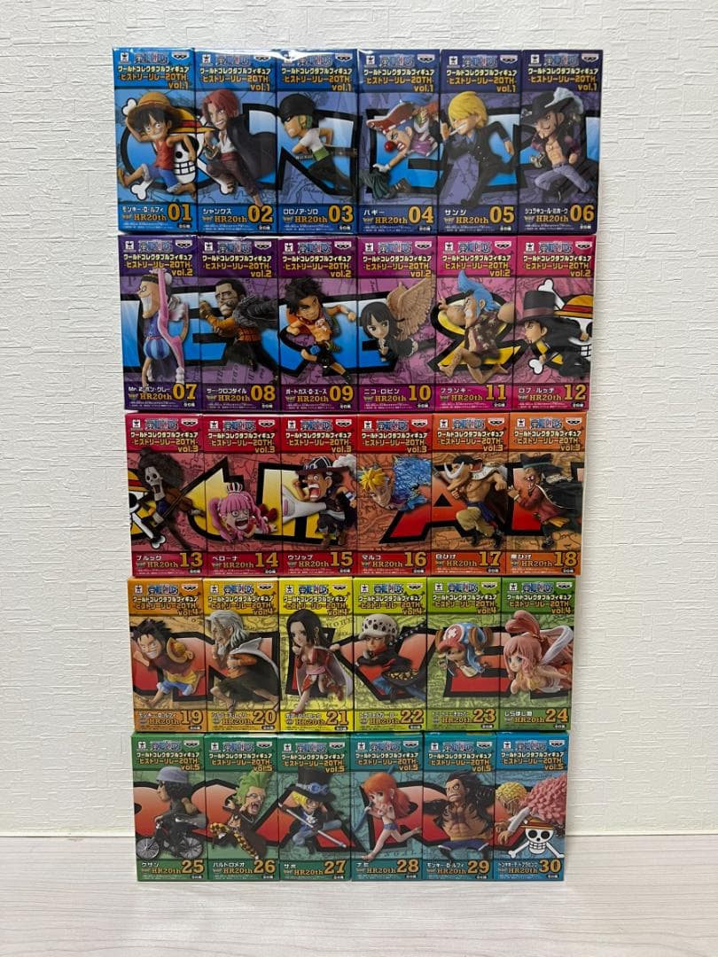 未開封 ワンピース WCF ワーコレ ヒストリーリレー 20TH 30種 コンプ