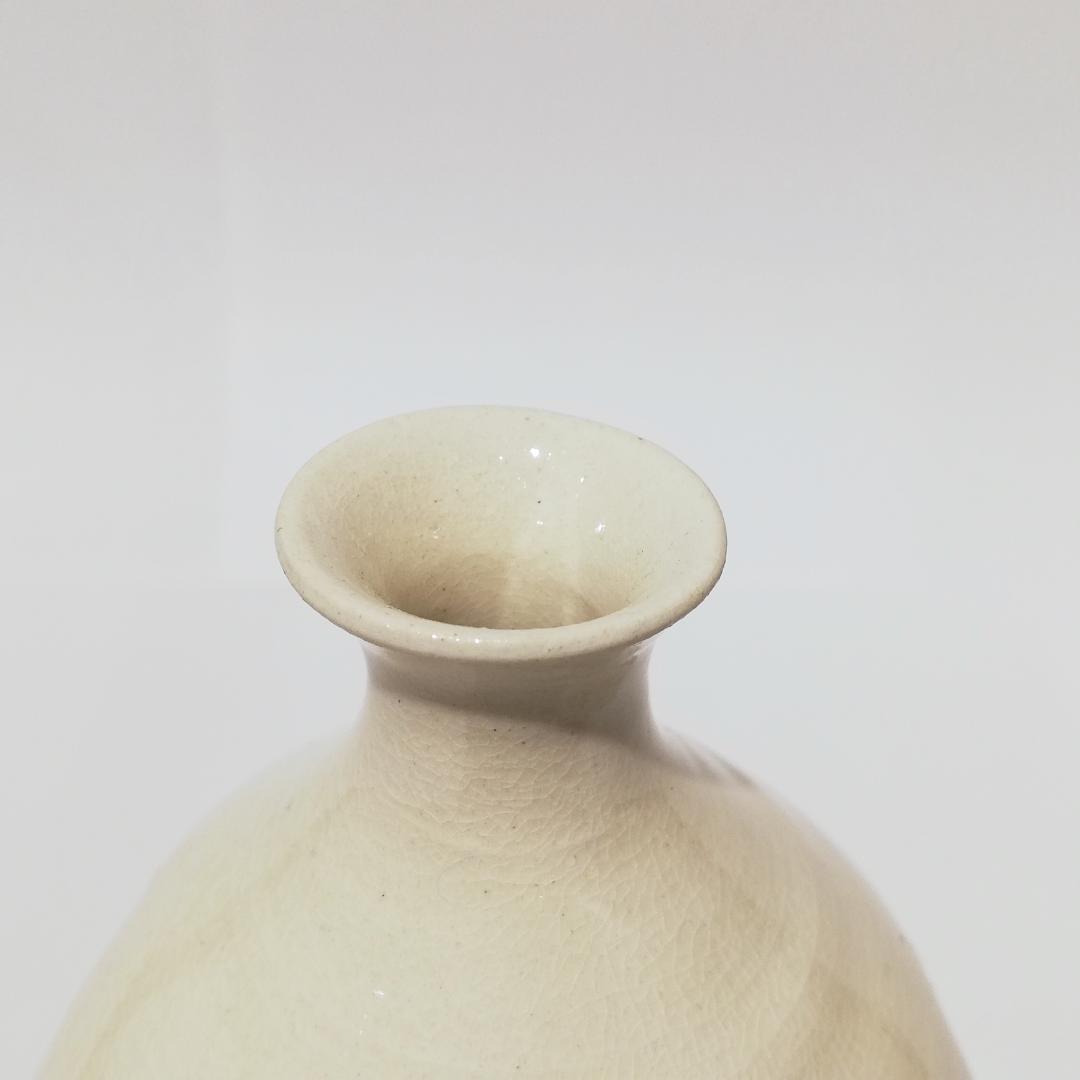 残暑セール〇川瀬竹志作　白磁 徳利　共箱共布