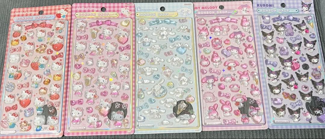 【正規品】ボンボンドロップシール サンリオ5種セット クロミ シナモン 第2弾