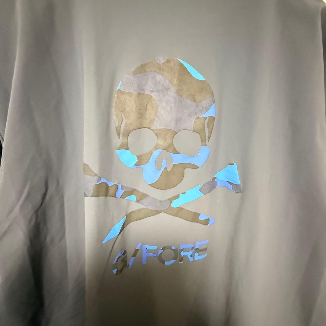 # G/FORE ジーフォア グレー 長袖ハイネックシャツ バックプリント