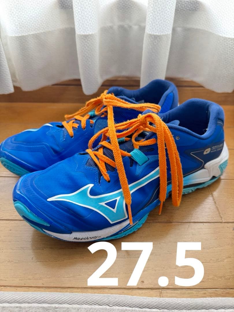 ミズノ　バレーシューズ　青　27.5センチ