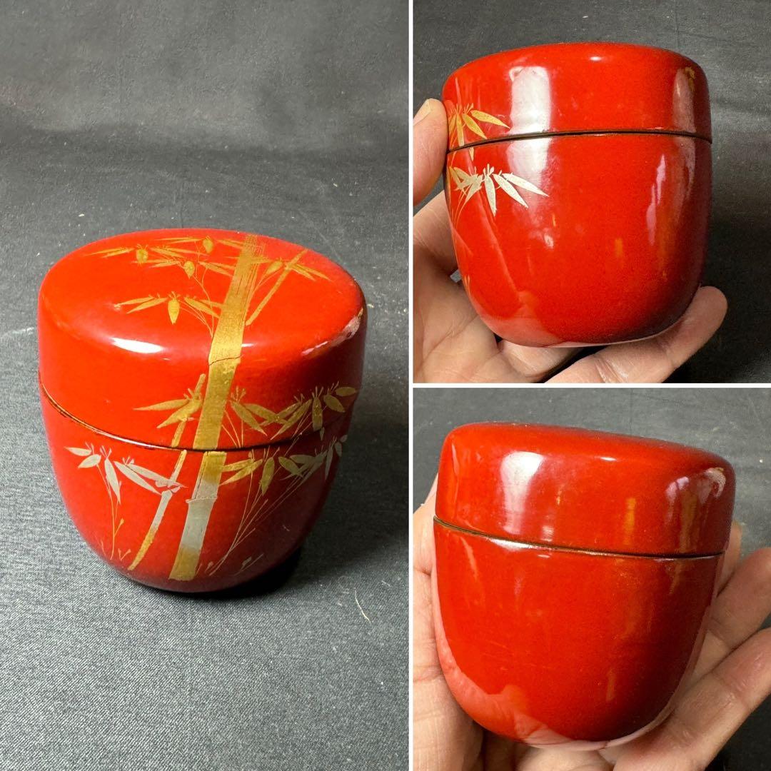 F08 送料無料　桑短冊茶箱　茶道具　抹茶碗　水指　建水　蓋置　棗　茶匙