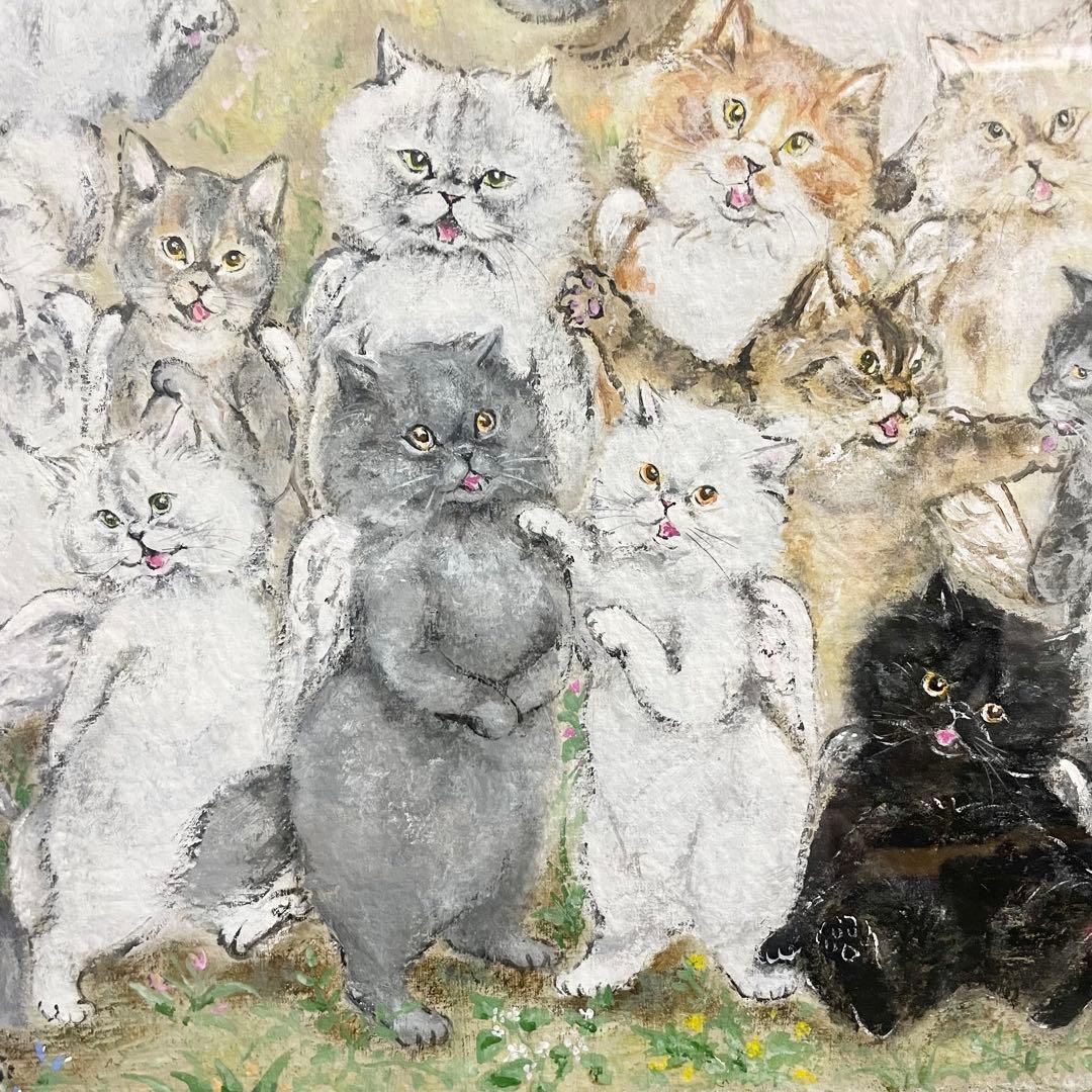 八木道子「ANGELIQUE／アンジェリーク」肉筆画額装絵画