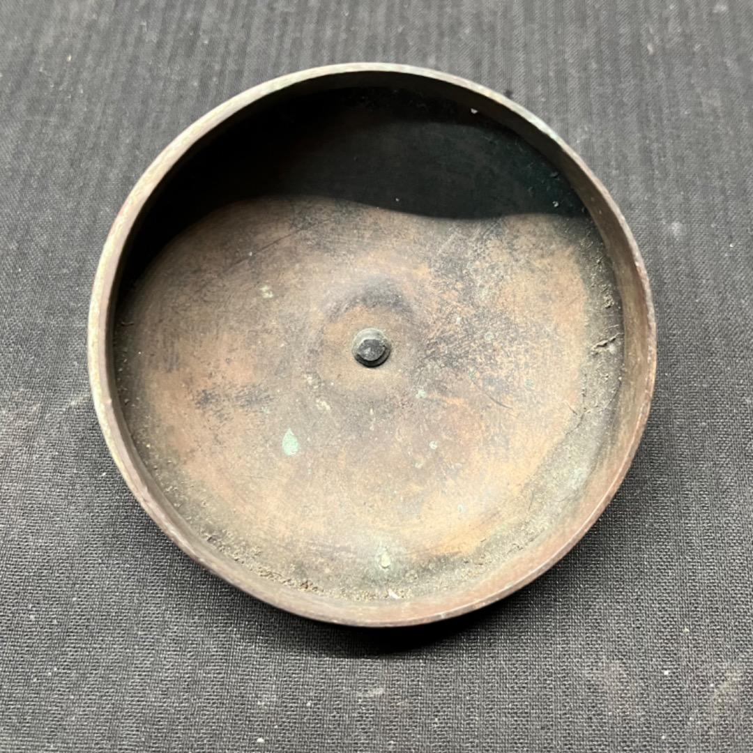 ▽Eb右1106 龍文堂造 銅製 急須 鶴 梅摘み 湯沸 煎茶道具 茶器