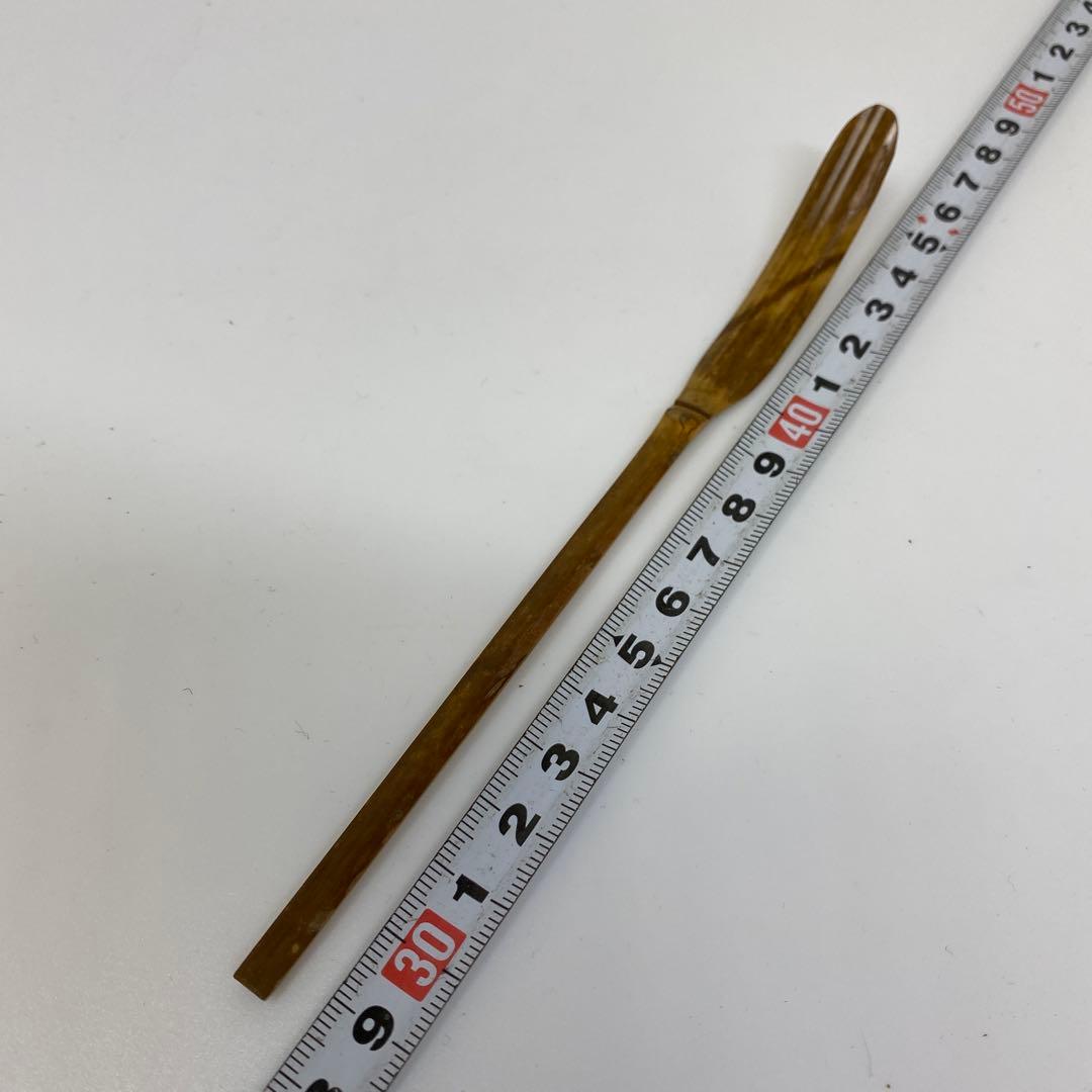 ☆茶3 奥田宗春作　紹尚師　銘：一福　茶杓　共箱　東さ7-0407③