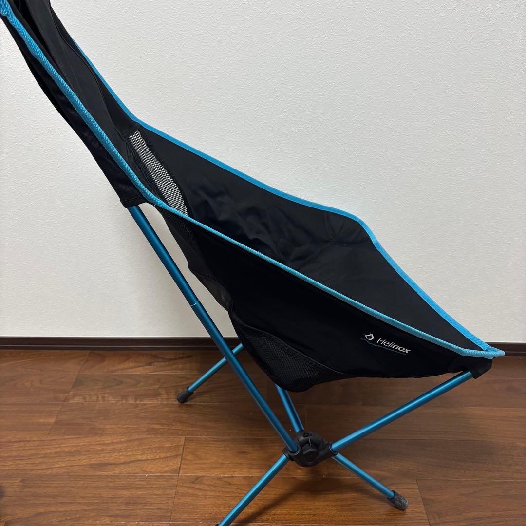 美品　ヘリノックス チェアツー ブラック　ブルー