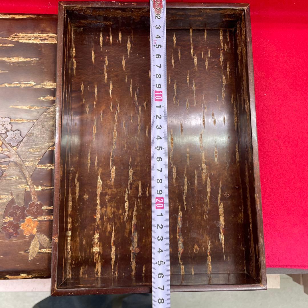 お値下げ　桜皮細工　箱　桜柄