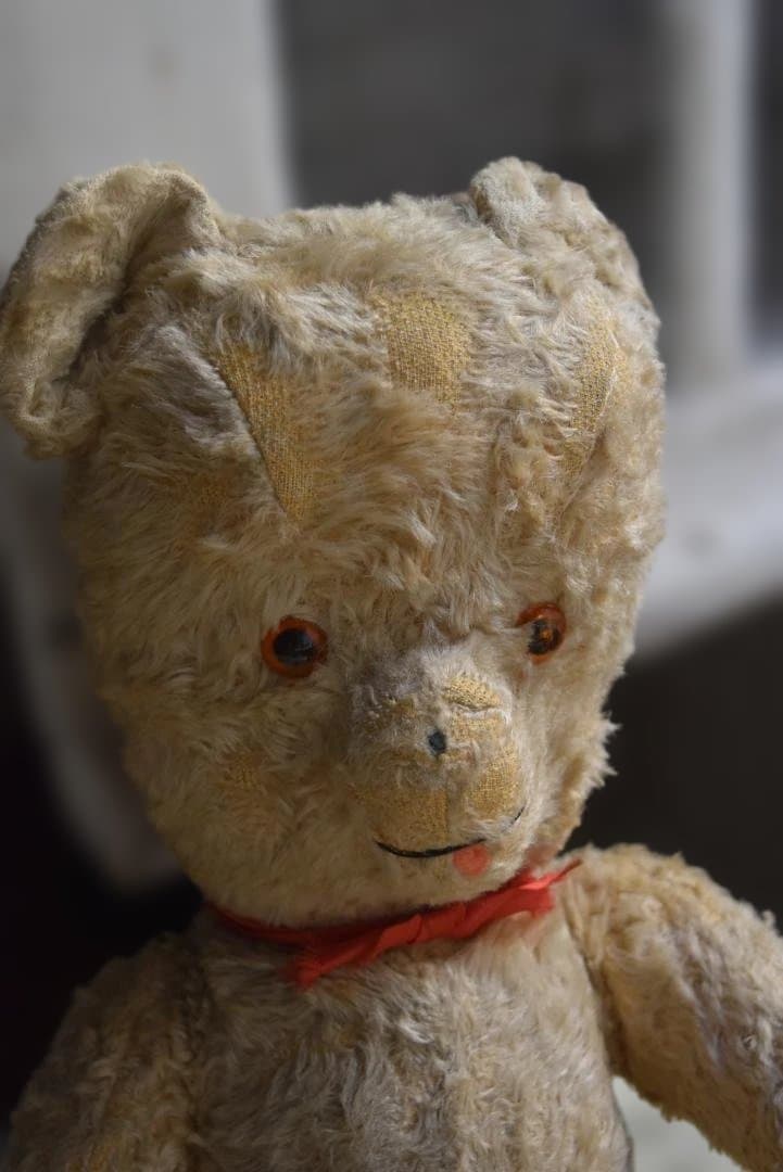 フランスアンティーク たくさん可愛がられたテディベア 熊ぬいぐるみ