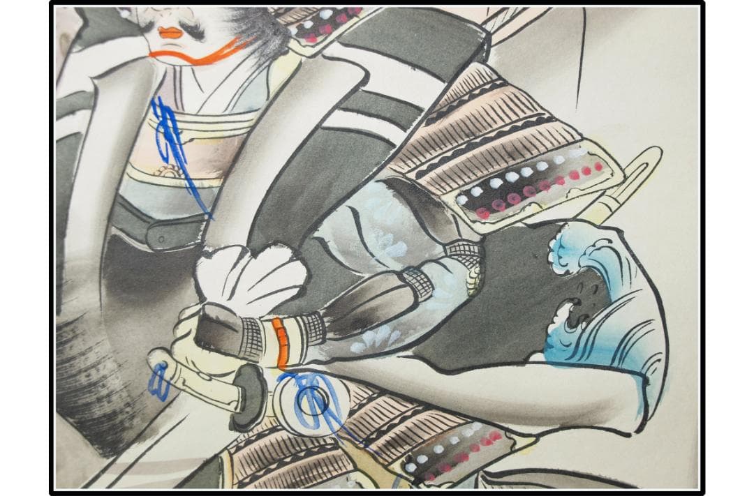 骨董市仕入れ品　日本時代の掛け軸その6　肉筆保証　激安骨董品X1007C3-2